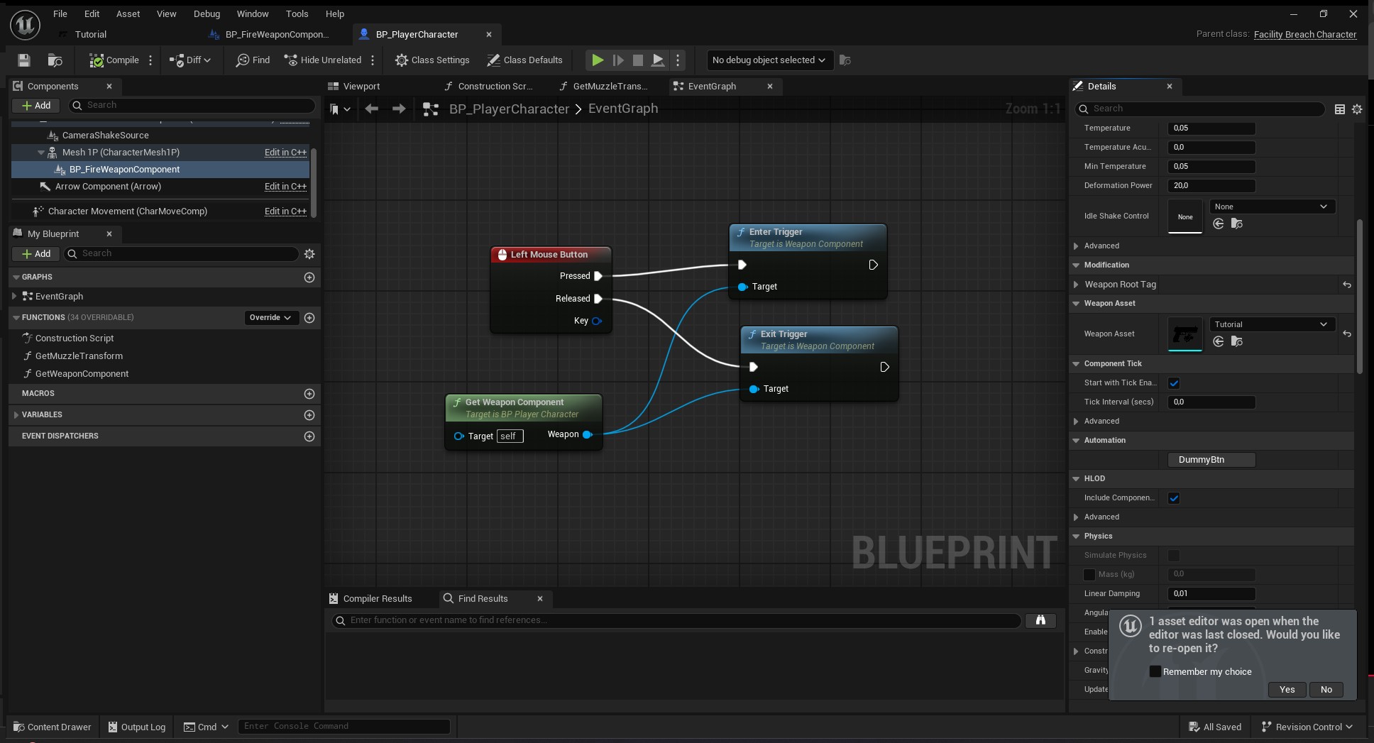 Character input binding