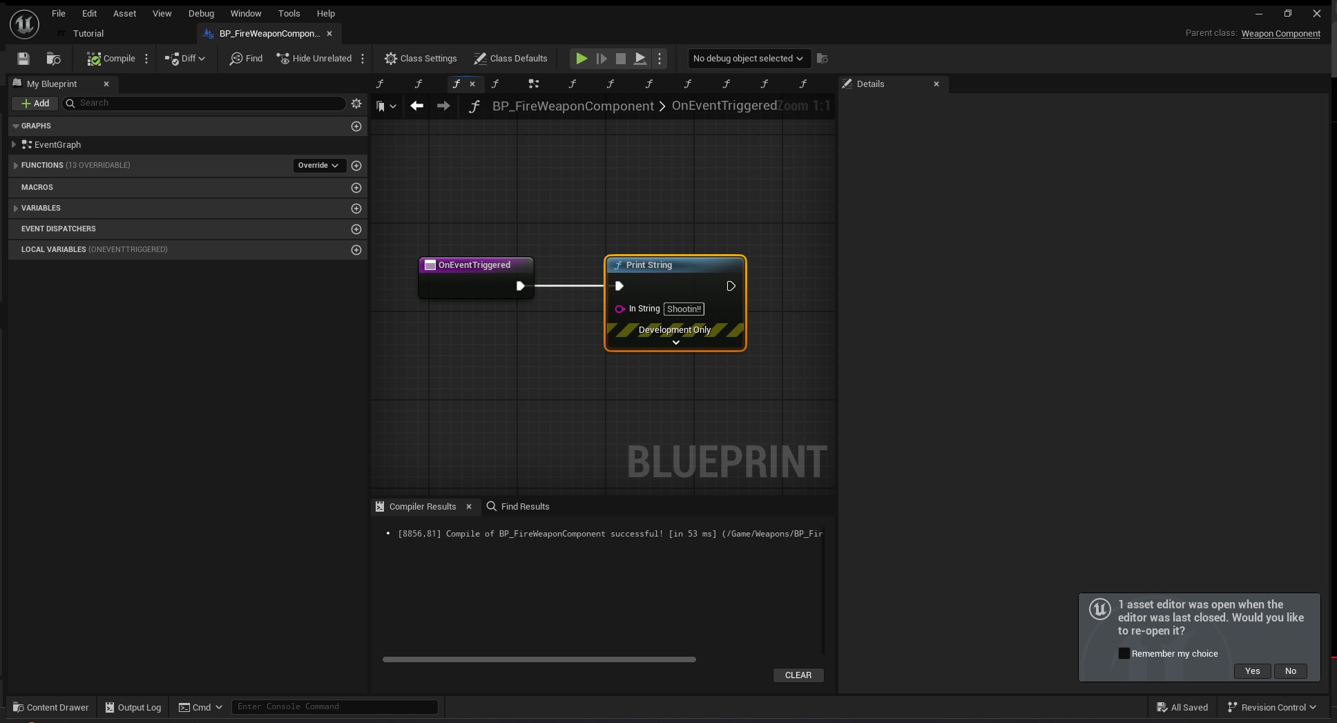 Weapon Component Blueprint