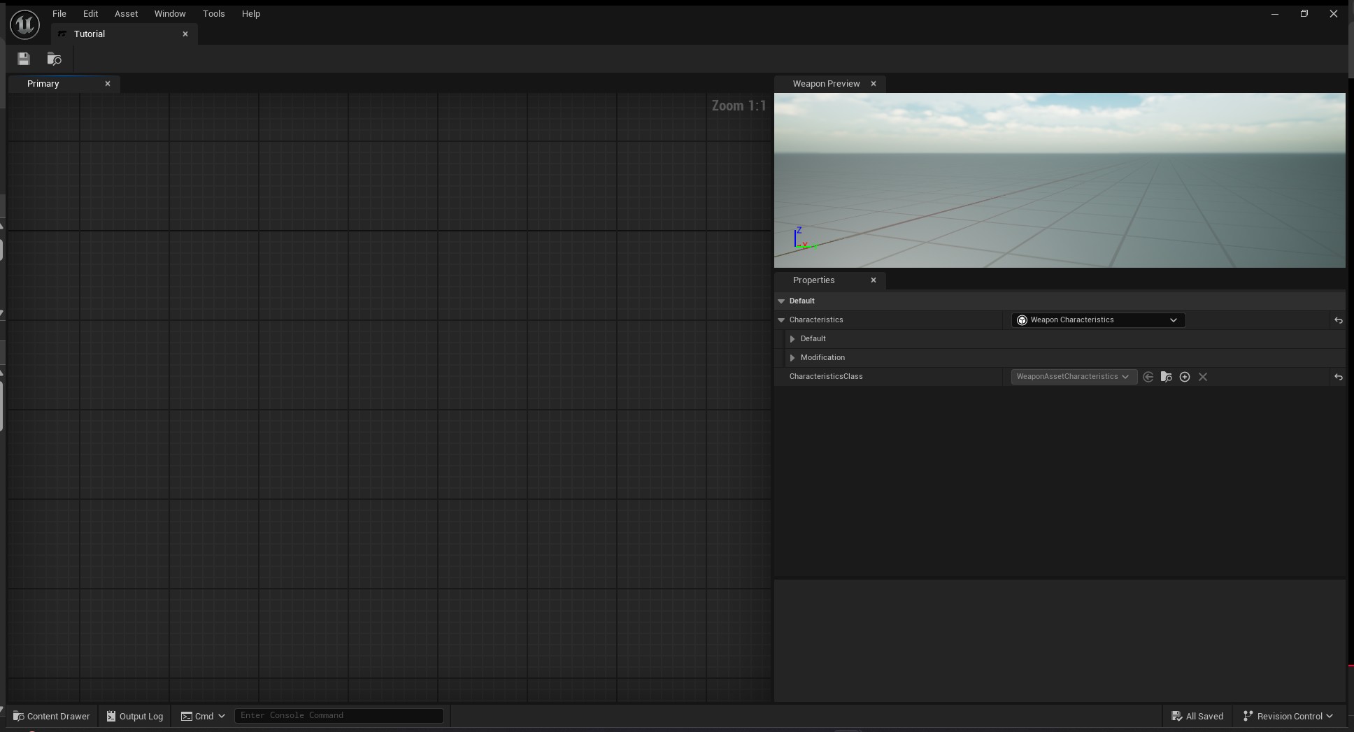 Weapon Asset editor