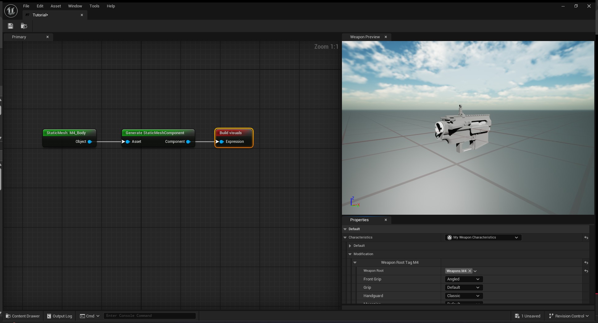 Build Visuals graph
