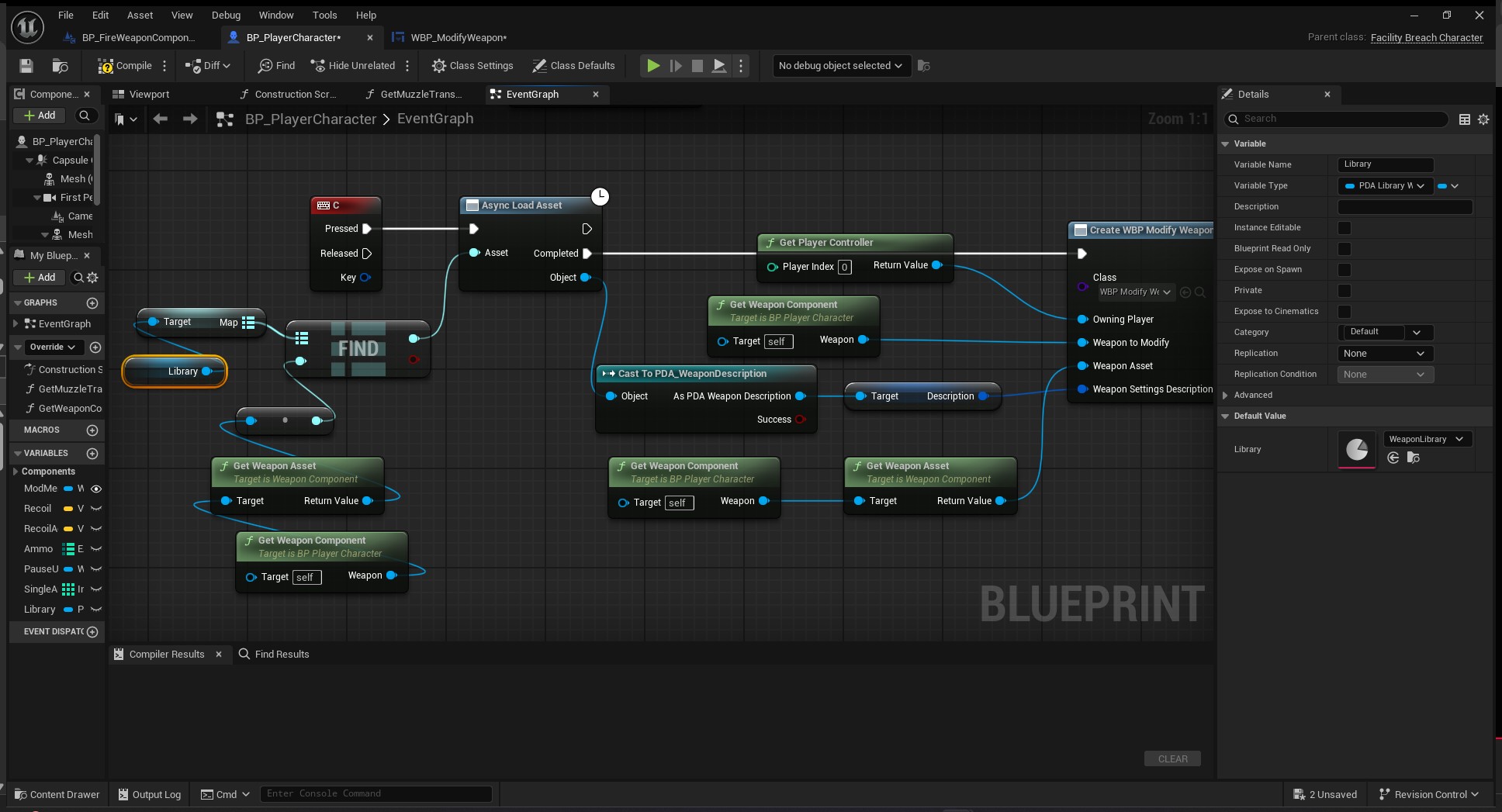 In-game modification widget